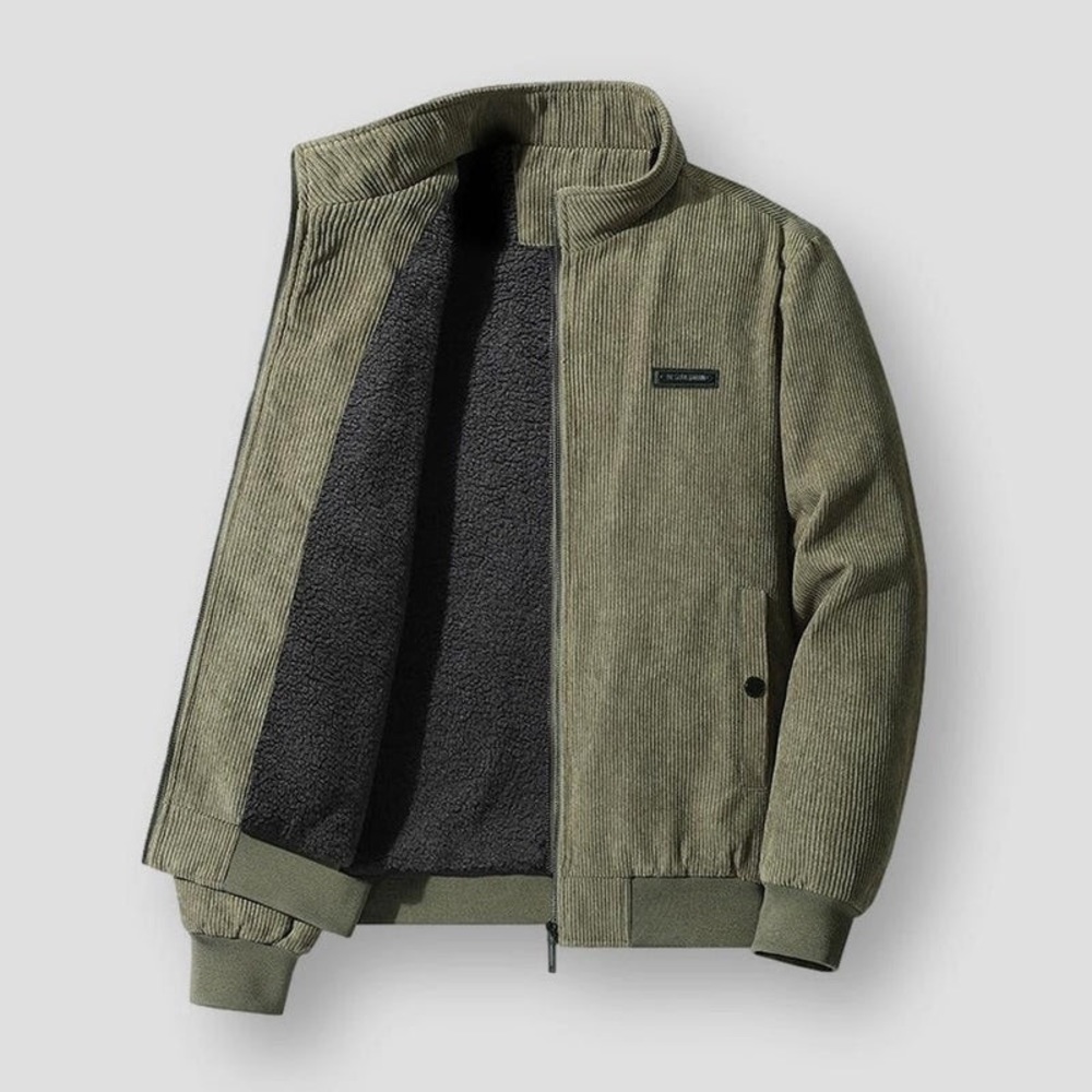Corduroy Bomber Jacket - Forest - M